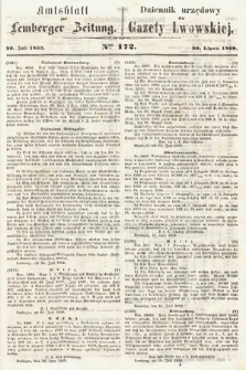 Amtsblatt zur Lemberger Zeitung = Dziennik Urzędowy do Gazety Lwowskiej. 1859, nr 172