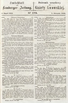 Amtsblatt zur Lemberger Zeitung = Dziennik Urzędowy do Gazety Lwowskiej. 1859, nr 173