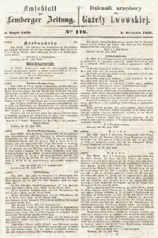 Amtsblatt zur Lemberger Zeitung = Dziennik Urzędowy do Gazety Lwowskiej. 1859, nr 176