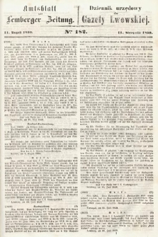 Amtsblatt zur Lemberger Zeitung = Dziennik Urzędowy do Gazety Lwowskiej. 1859, nr 182