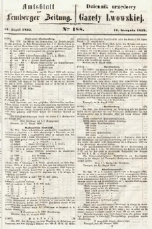 Amtsblatt zur Lemberger Zeitung = Dziennik Urzędowy do Gazety Lwowskiej. 1859, nr 188