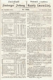 Amtsblatt zur Lemberger Zeitung = Dziennik Urzędowy do Gazety Lwowskiej. 1859, nr 213