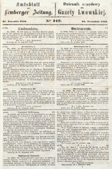 Amtsblatt zur Lemberger Zeitung = Dziennik Urzędowy do Gazety Lwowskiej. 1859, nr 219