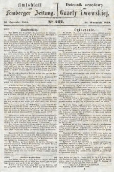 Amtsblatt zur Lemberger Zeitung = Dziennik Urzędowy do Gazety Lwowskiej. 1859, nr 222