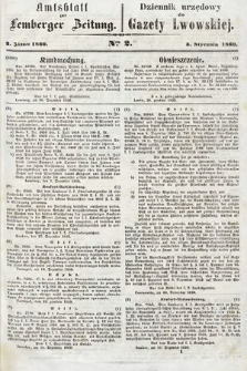 Amtsblatt zur Lemberger Zeitung = Dziennik Urzędowy do Gazety Lwowskiej. 1860, nr 1