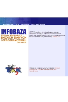 Infobaza - Krajowy Informator o Bazach Danych i Oprogramowaniu dla Nauki