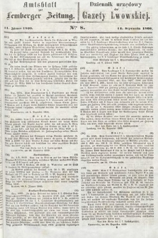 Amtsblatt zur Lemberger Zeitung = Dziennik Urzędowy do Gazety Lwowskiej. 1860, nr 8