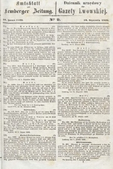 Amtsblatt zur Lemberger Zeitung = Dziennik Urzędowy do Gazety Lwowskiej. 1860, nr 9
