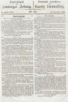 Amtsblatt zur Lemberger Zeitung = Dziennik Urzędowy do Gazety Lwowskiej. 1860, nr 11