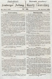 Amtsblatt zur Lemberger Zeitung = Dziennik Urzędowy do Gazety Lwowskiej. 1860, nr 16