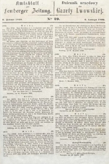 Amtsblatt zur Lemberger Zeitung = Dziennik Urzędowy do Gazety Lwowskiej. 1860, nr 29