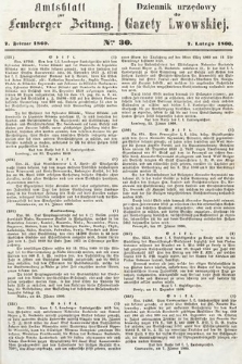 Amtsblatt zur Lemberger Zeitung = Dziennik Urzędowy do Gazety Lwowskiej. 1860, nr 30