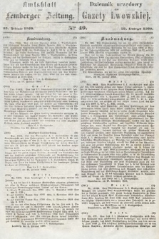 Amtsblatt zur Lemberger Zeitung = Dziennik Urzędowy do Gazety Lwowskiej. 1860, nr 49