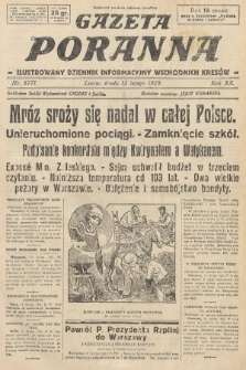 Gazeta Poranna : ilustrowany dziennik informacyjny wschodnich kresów. 1929, nr 8771