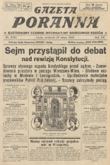 Gazeta Poranna : ilustrowany dziennik informacyjny wschodnich kresów. 1929, nr 8782