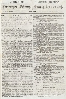 Amtsblatt zur Lemberger Zeitung = Dziennik Urzędowy do Gazety Lwowskiej. 1860, nr 90