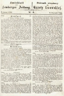 Amtsblatt zur Lemberger Zeitung = Dziennik Urzędowy do Gazety Lwowskiej. 1861, nr 2