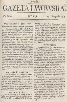 Gazeta Lwowska. 1819, nr 131