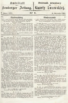 Amtsblatt zur Lemberger Zeitung = Dziennik Urzędowy do Gazety Lwowskiej. 1861, nr 7