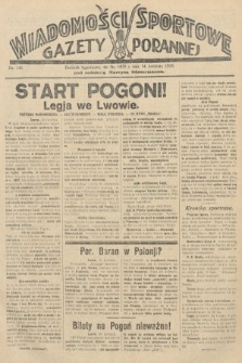 Wiadomości Sportowe Gazety Porannej. 1929, nr 141