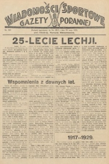 Wiadomości Sportowe Gazety Porannej. 1929, nr 145