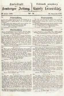 Amtsblatt zur Lemberger Zeitung = Dziennik Urzędowy do Gazety Lwowskiej. 1861, nr 8