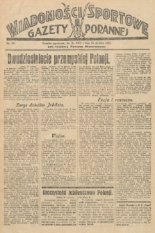 Wiadomości Sportowe Gazety Porannej. 1929, nr 151