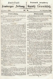 Amtsblatt zur Lemberger Zeitung = Dziennik Urzędowy do Gazety Lwowskiej. 1861, nr 9