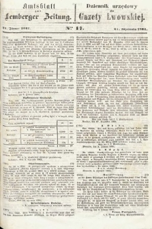Amtsblatt zur Lemberger Zeitung = Dziennik Urzędowy do Gazety Lwowskiej. 1861, nr 17