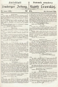 Amtsblatt zur Lemberger Zeitung = Dziennik Urzędowy do Gazety Lwowskiej. 1861, nr 18
