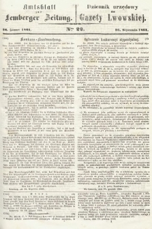 Amtsblatt zur Lemberger Zeitung = Dziennik Urzędowy do Gazety Lwowskiej. 1861, nr 22