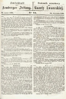 Amtsblatt zur Lemberger Zeitung = Dziennik Urzędowy do Gazety Lwowskiej. 1861, nr 24