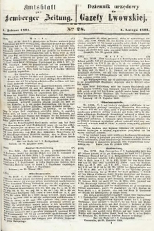 Amtsblatt zur Lemberger Zeitung = Dziennik Urzędowy do Gazety Lwowskiej. 1861, nr 28