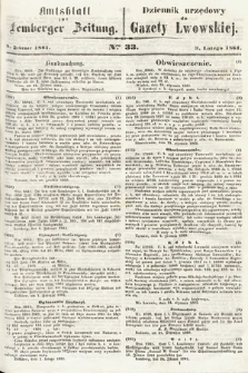 Amtsblatt zur Lemberger Zeitung = Dziennik Urzędowy do Gazety Lwowskiej. 1861, nr 33