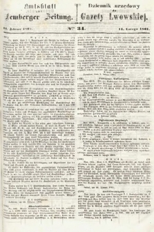 Amtsblatt zur Lemberger Zeitung = Dziennik Urzędowy do Gazety Lwowskiej. 1861, nr 34