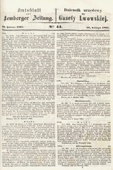 Amtsblatt zur Lemberger Zeitung = Dziennik Urzędowy do Gazety Lwowskiej. 1861, nr 44