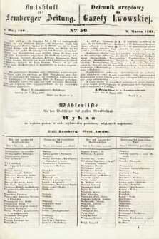 Amtsblatt zur Lemberger Zeitung = Dziennik Urzędowy do Gazety Lwowskiej. 1861, nr 56