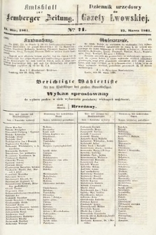 Amtsblatt zur Lemberger Zeitung = Dziennik Urzędowy do Gazety Lwowskiej. 1861, nr 71