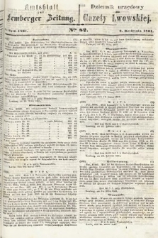 Amtsblatt zur Lemberger Zeitung = Dziennik Urzędowy do Gazety Lwowskiej. 1861, nr 82