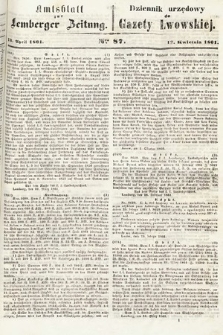 Amtsblatt zur Lemberger Zeitung = Dziennik Urzędowy do Gazety Lwowskiej. 1861, nr 87