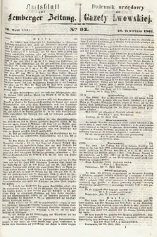 Amtsblatt zur Lemberger Zeitung = Dziennik Urzędowy do Gazety Lwowskiej. 1861, nr 93