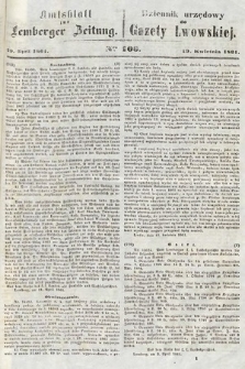 Amtsblatt zur Lemberger Zeitung = Dziennik Urzędowy do Gazety Lwowskiej. 1861, nr 100