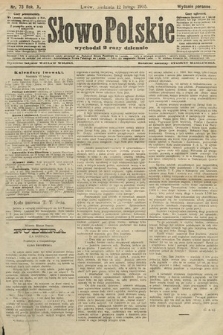 Słowo Polskie (wydanie poranne). 1905, nr 73