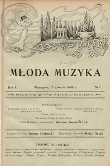 Młoda Muzyka. 1908, nr 6