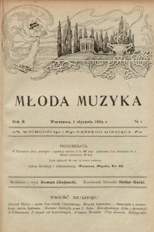 Młoda Muzyka. 1909, nr 1
