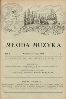 Młoda Muzyka. 1909, nr 3