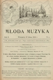 Młoda Muzyka. 1909, nr 4