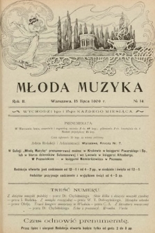 Młoda Muzyka. 1909, nr 14