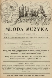 Młoda Muzyka. 1909, nr 16