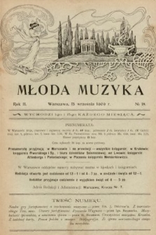 Młoda Muzyka. 1909, nr 18